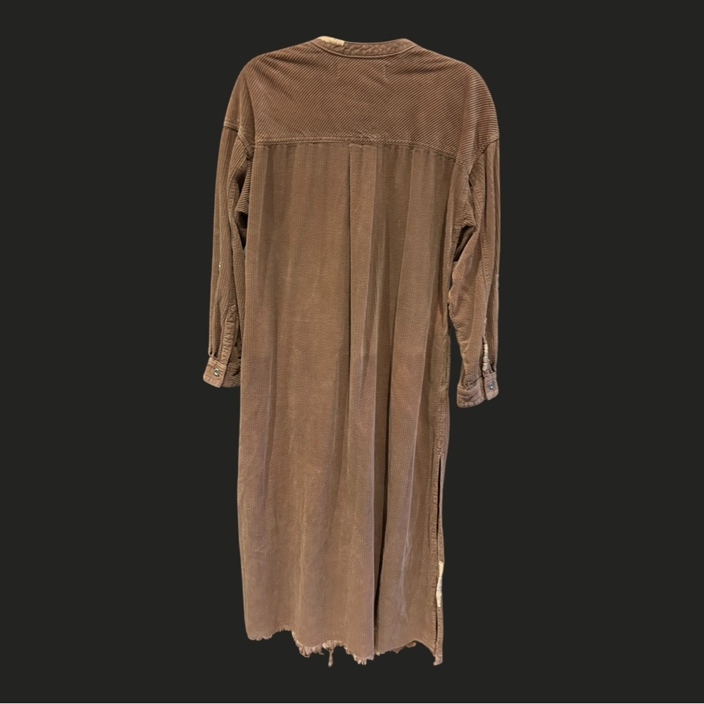 NWT FREE PEOPLE Cord Market Dress Duster Maxi Dusty Rose XS - Picture 6 of 16